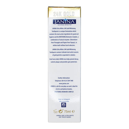 24K Gold Toothpaste 75ml - Janina.com