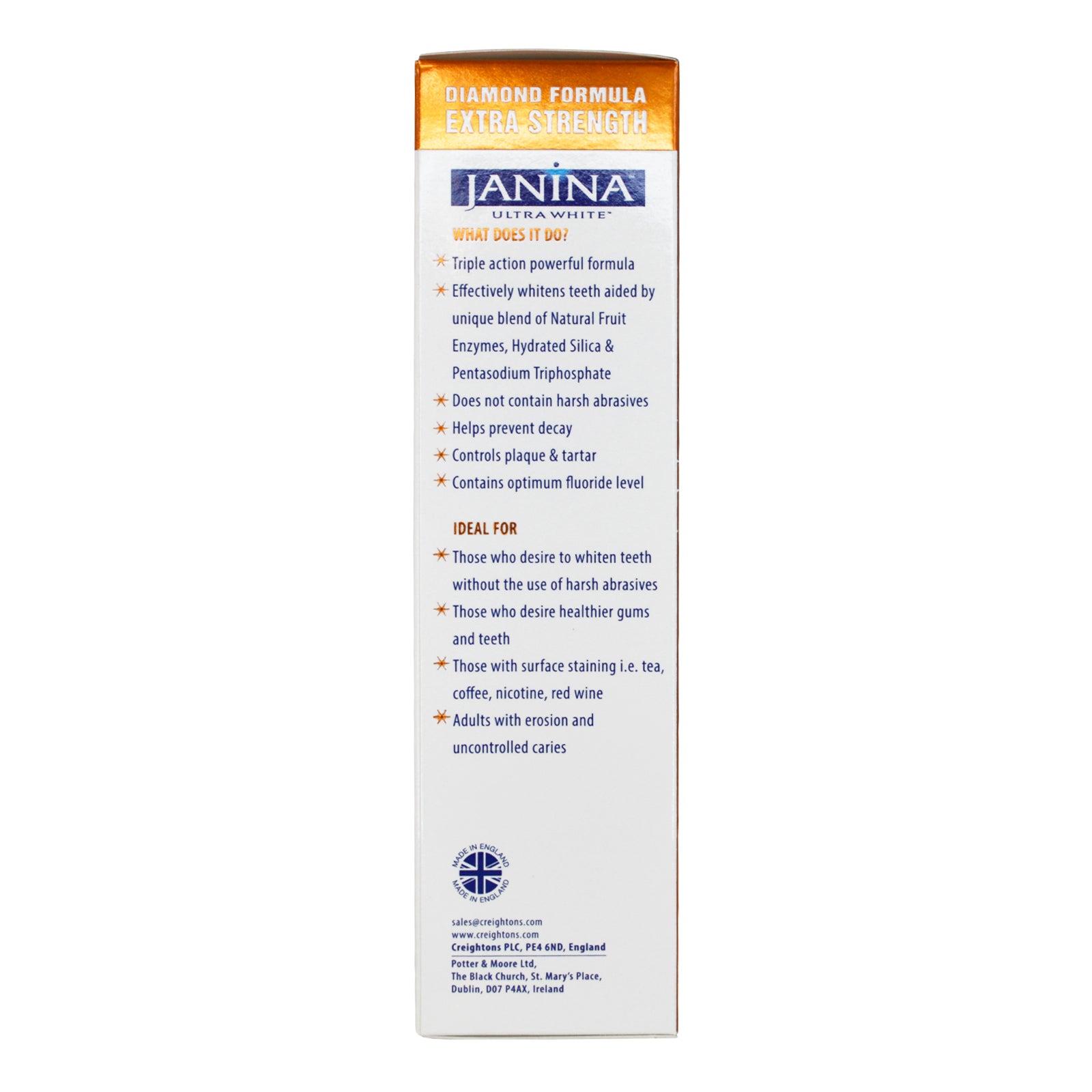 Extra Strength Toothpaste 75ml - Janina.com