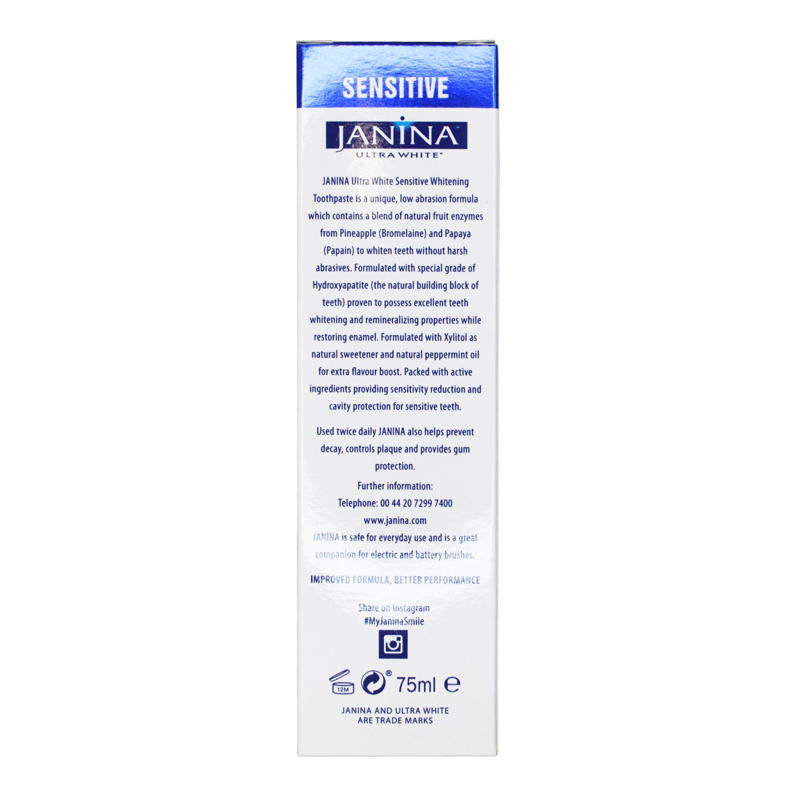 Sensitive Toothpaste 75ml - Janina.com