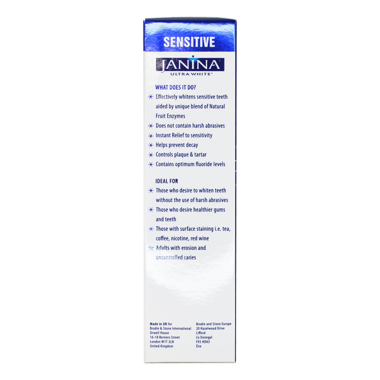 Sensitive Toothpaste 75ml - Janina.com