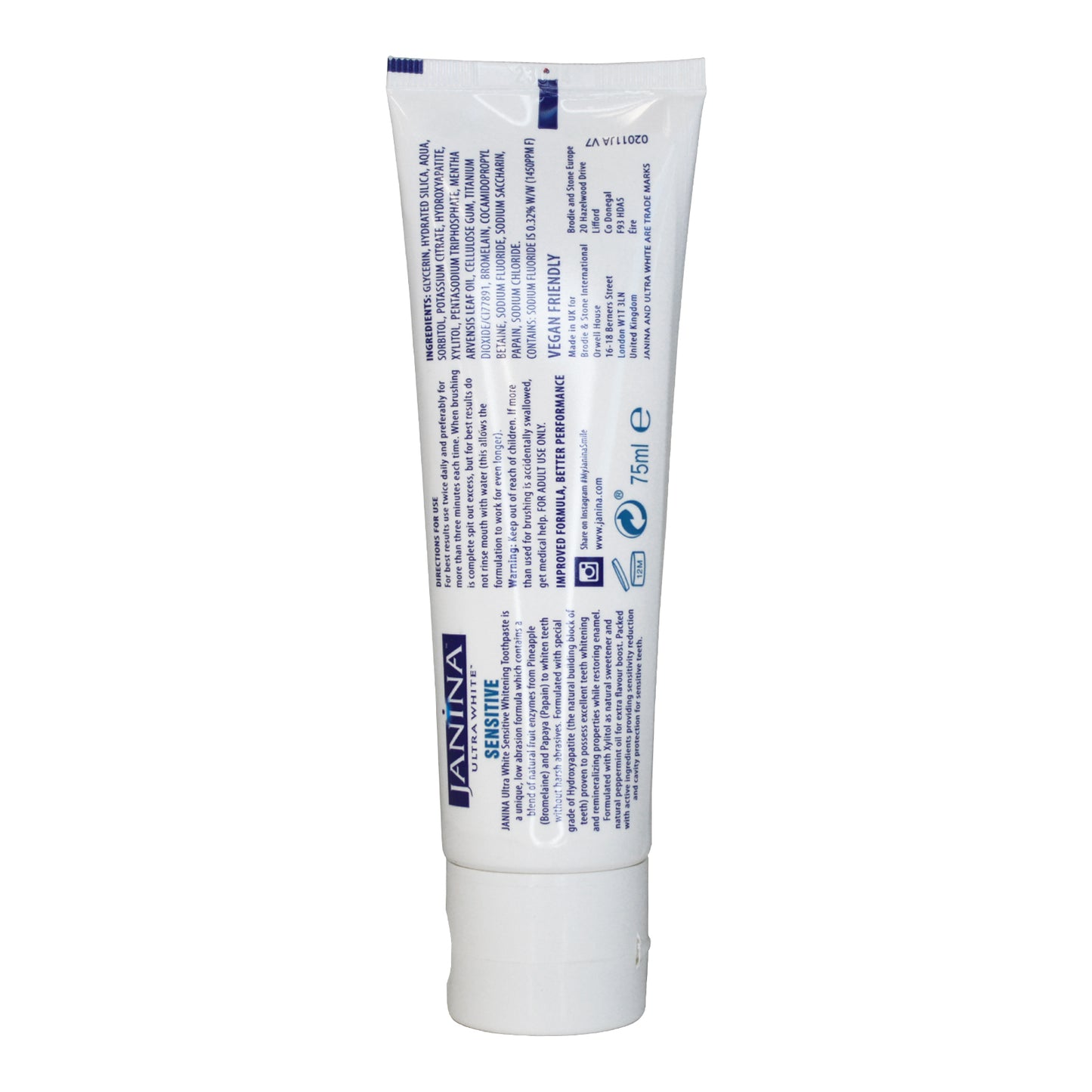 Sensitive Toothpaste 75ml - Janina.com